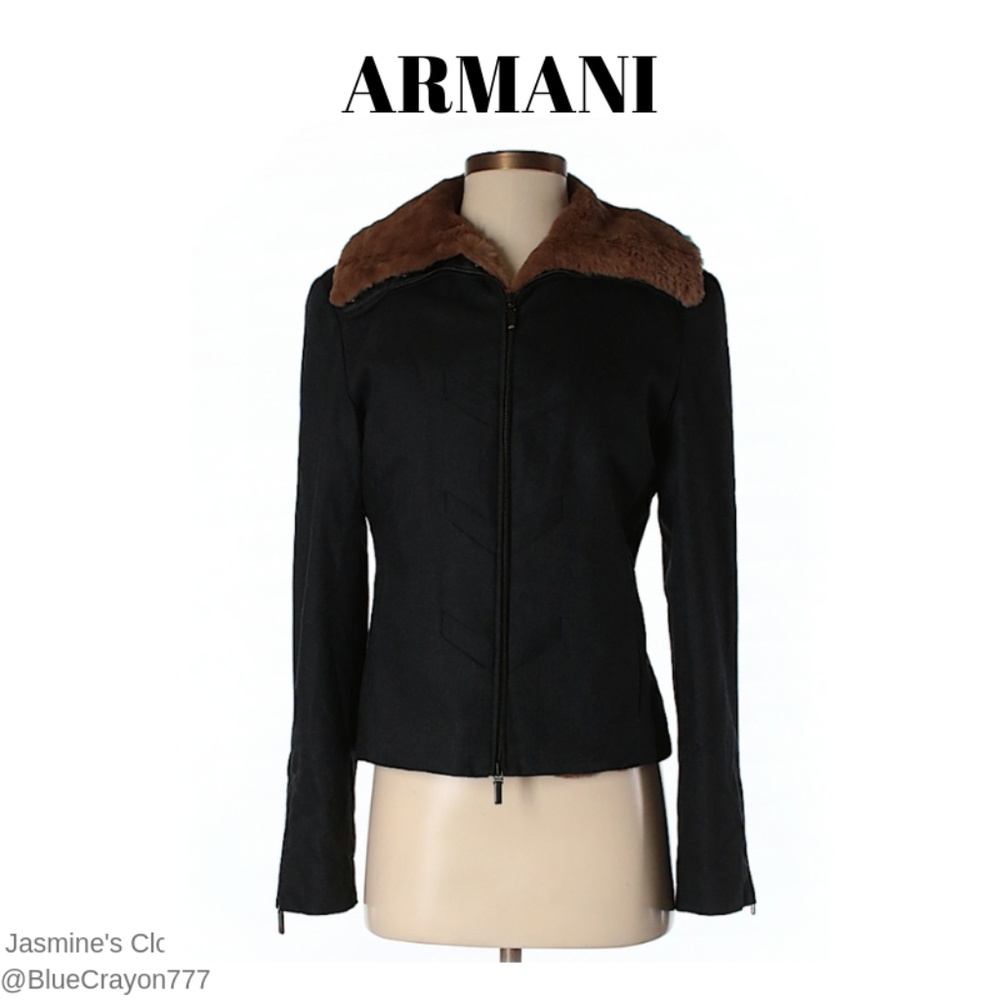 Sold- ARMANI Jacket - Fur & Wool